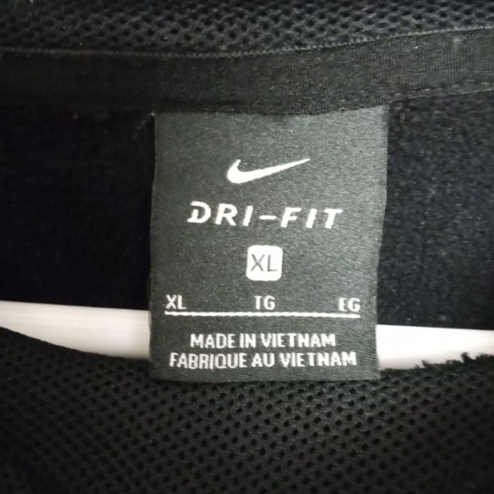 Nike Dri-fit Men's Black White Hooded Sweatshirt Size XL Like New - Picture 4 of 5